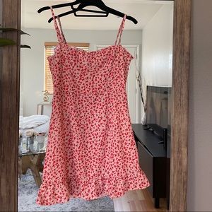 Princess Polly Red Flower Mini Dress